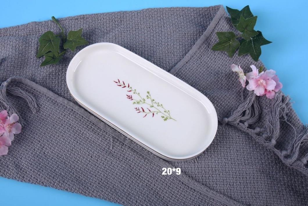 Royking Lavander 20x9 cm Kayık Tabak Mor Çiçek SCS 018