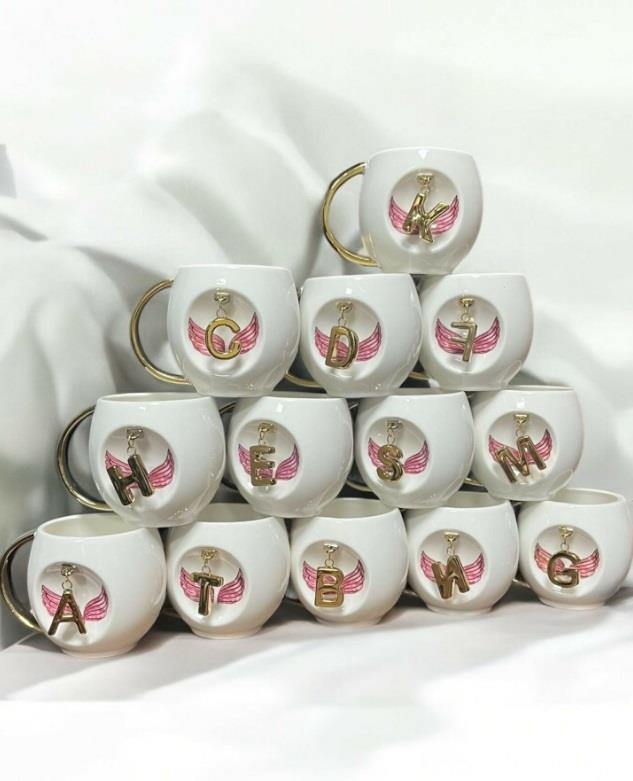 Royking Letter Porselen D Harf Kupa 400 ml CMT 012