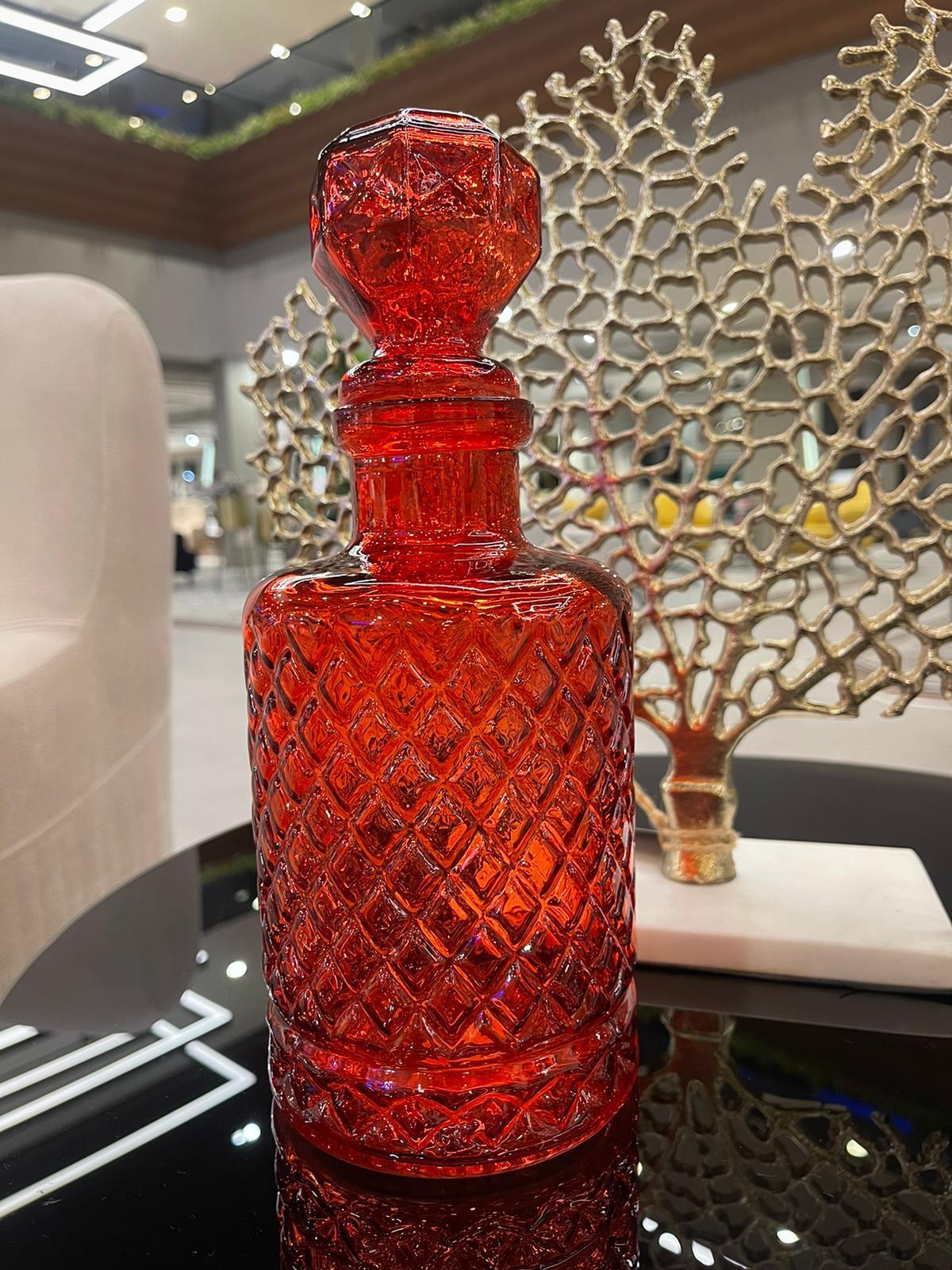 Selim Laura Dekoratif Şişe Kırmızı 231KRZ14CM