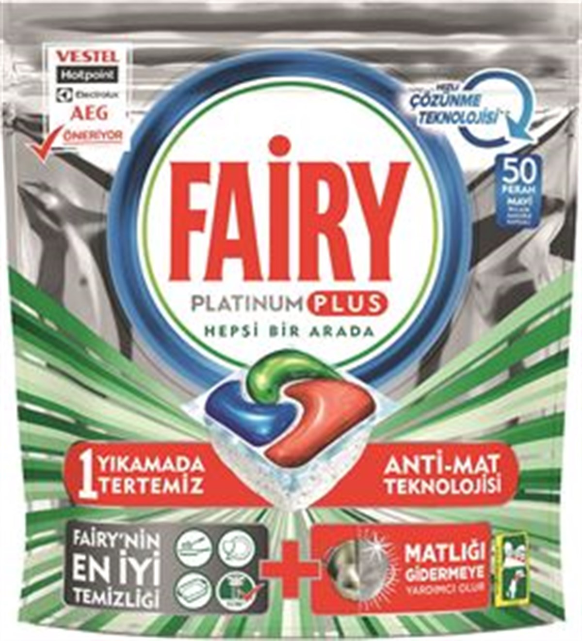 Fairy Platınum Plus Tablet 50 Li - Hızlı Çözünme İstanbul İçi Online  Siparişle Kapında - Üçler Market