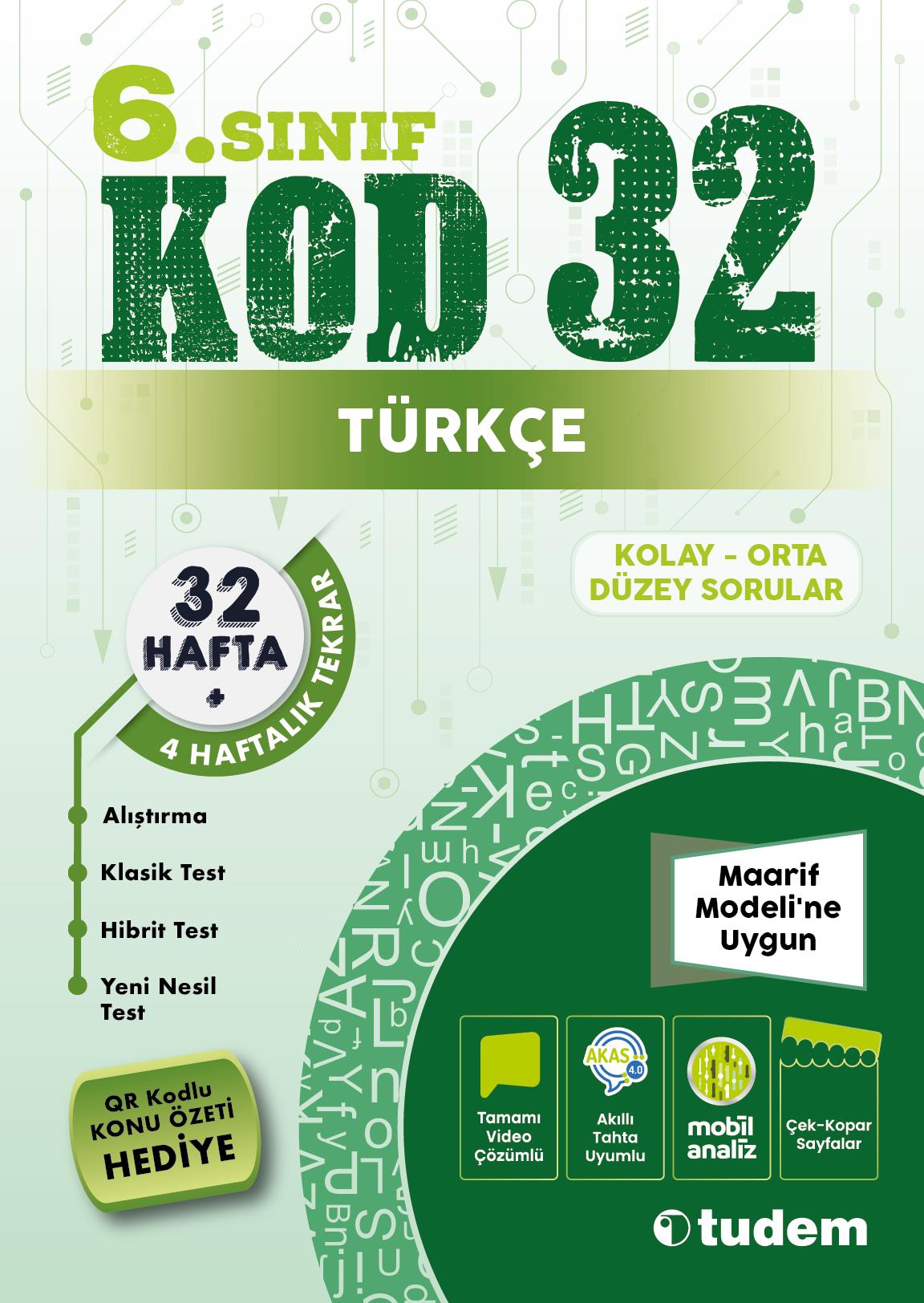 tudem egitim6. Sınıf Türkçe KOD 32