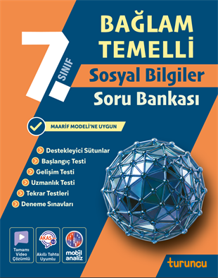 Turuncu7. Sınıf Bağlam Temelli Sosyal Bilgiler Soru Bankası