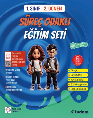 tudem egitim1. sınıf 2. Dönem Süreç Odaklı Eğitim Seti + 1. Sınıf Gün Gün Yarıyıl Tatil Kitabım