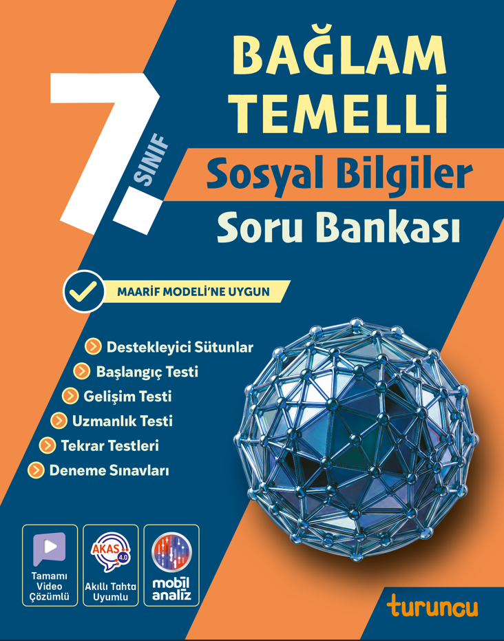 Turuncu7. Sınıf Bağlam Temelli Sosyal Bilgiler Soru Bankası