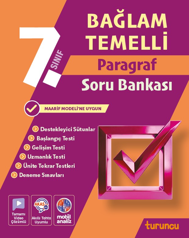 Turuncu7. Sınıf Bağlam Temelli Paragraf Soru Bankası