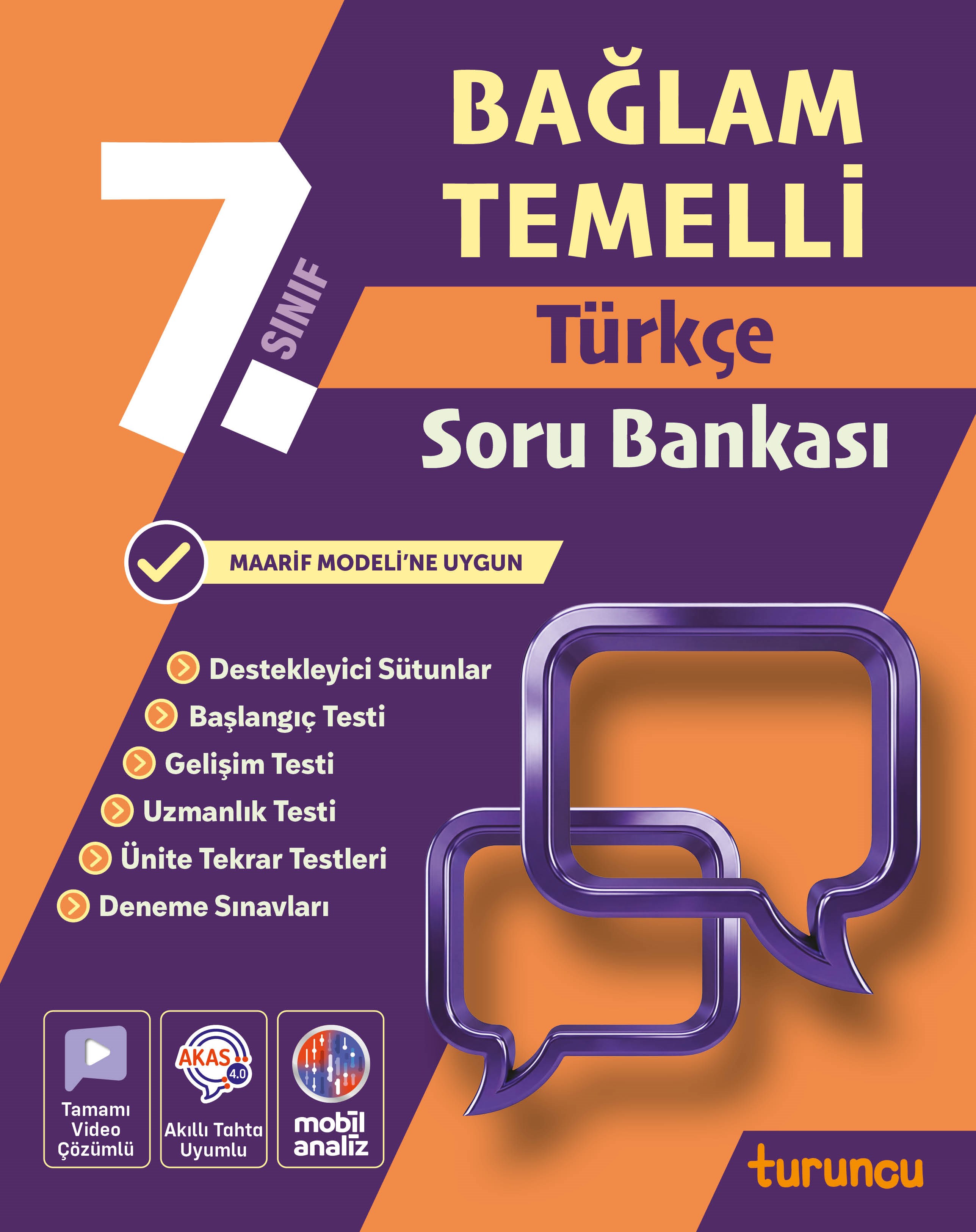 Turuncu7. Sınıf Bağlam Temelli Türkçe Soru Bankası