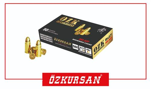 9X17 MM(380 AUTO) ÖZKURSAN (FMJ-100GRN)TAB.FİŞ.