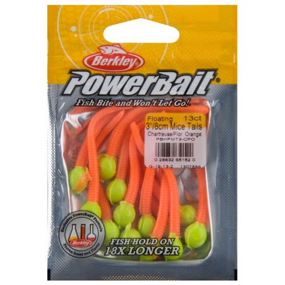 Berkley Floating Mice Tails Chartreuse/fl Orange