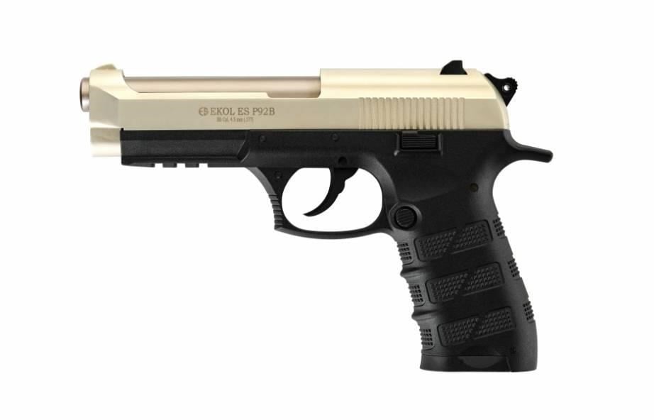 EKOL ES P92B Polimer Saten Altın işlemeli  Blowbackli Havalı Tabanca