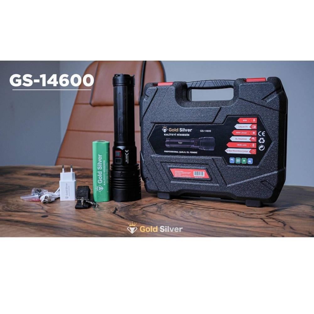 Gold silver GS 14600 Şarjle el feneri