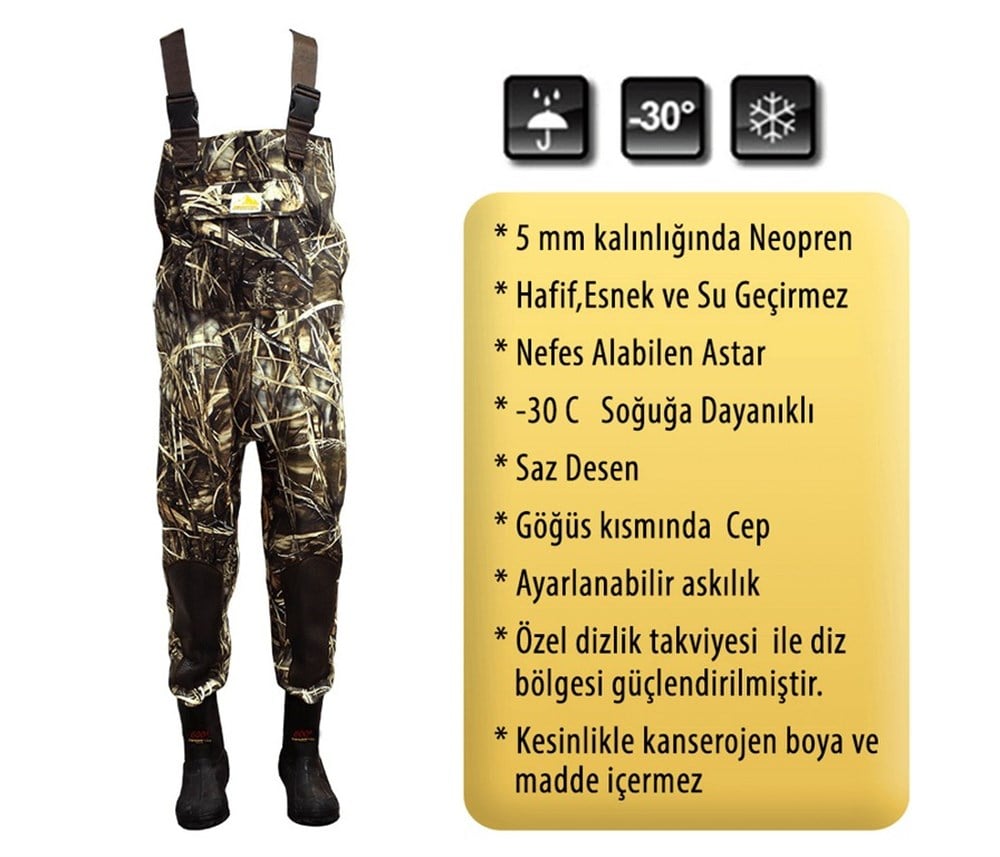 Neopren Tulum Çizme Geniş beden