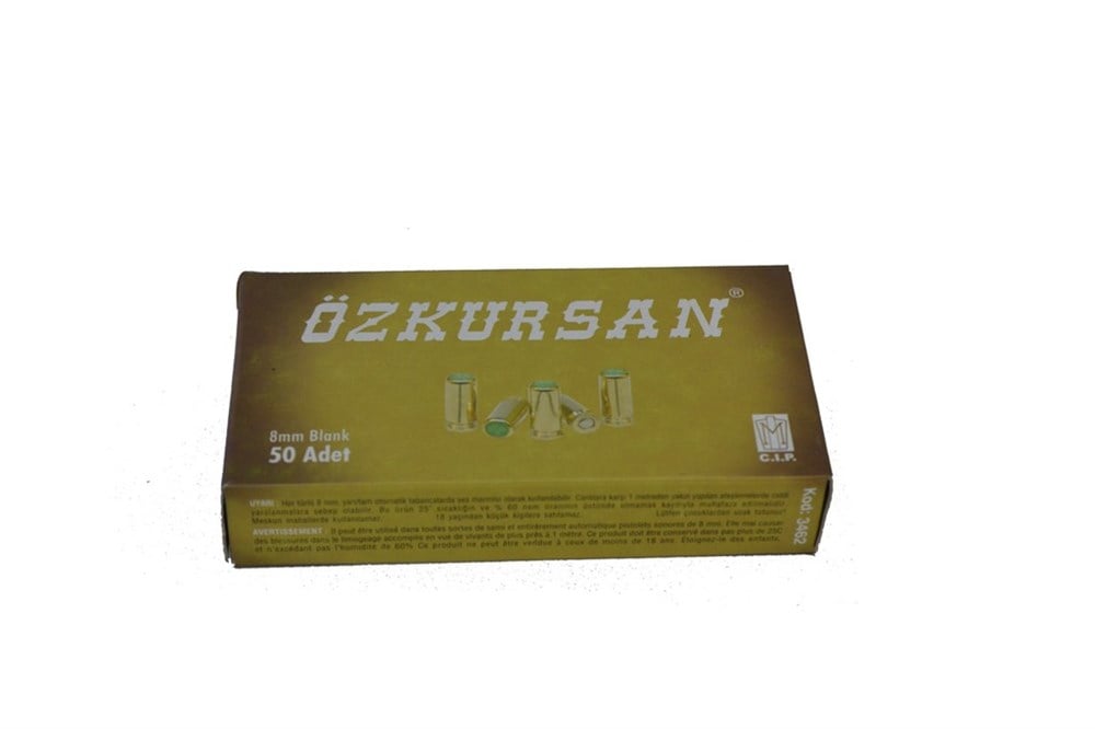 Özkursan 8 mm Sarı Kurusıkı Mermi
