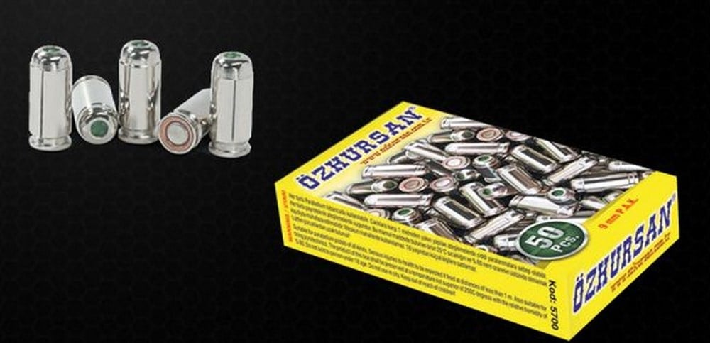 Özkursan 9 mm Beyaz Kurusıkı Mermi