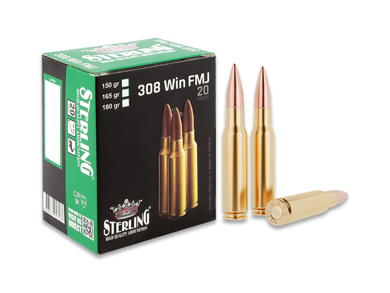 STERLING 7.62×51 mm .308 Win. FMJ Tüfek Fişeği