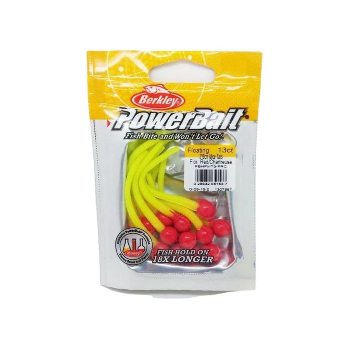Berkley Floating Mice Tails Fl.Red/Chartreuse