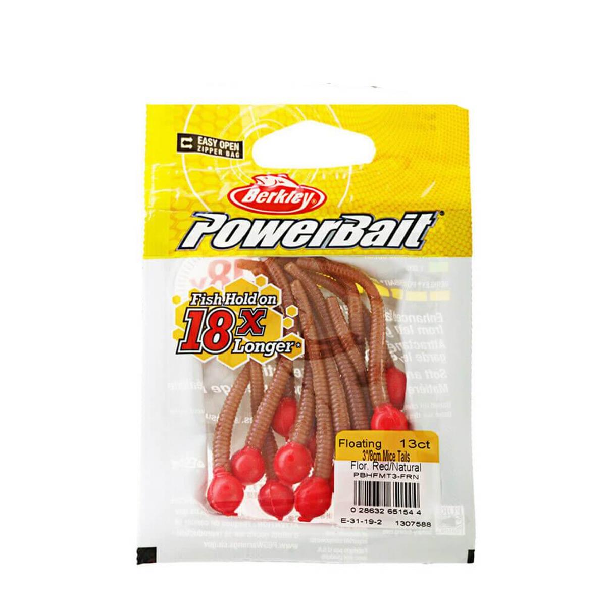 Berkley Floating Mice Tails Fl.Red/Natural