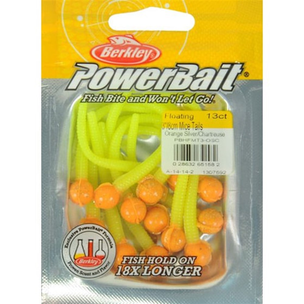 Berkley Floating Mice Tails OrangeSilver/Chartreuse