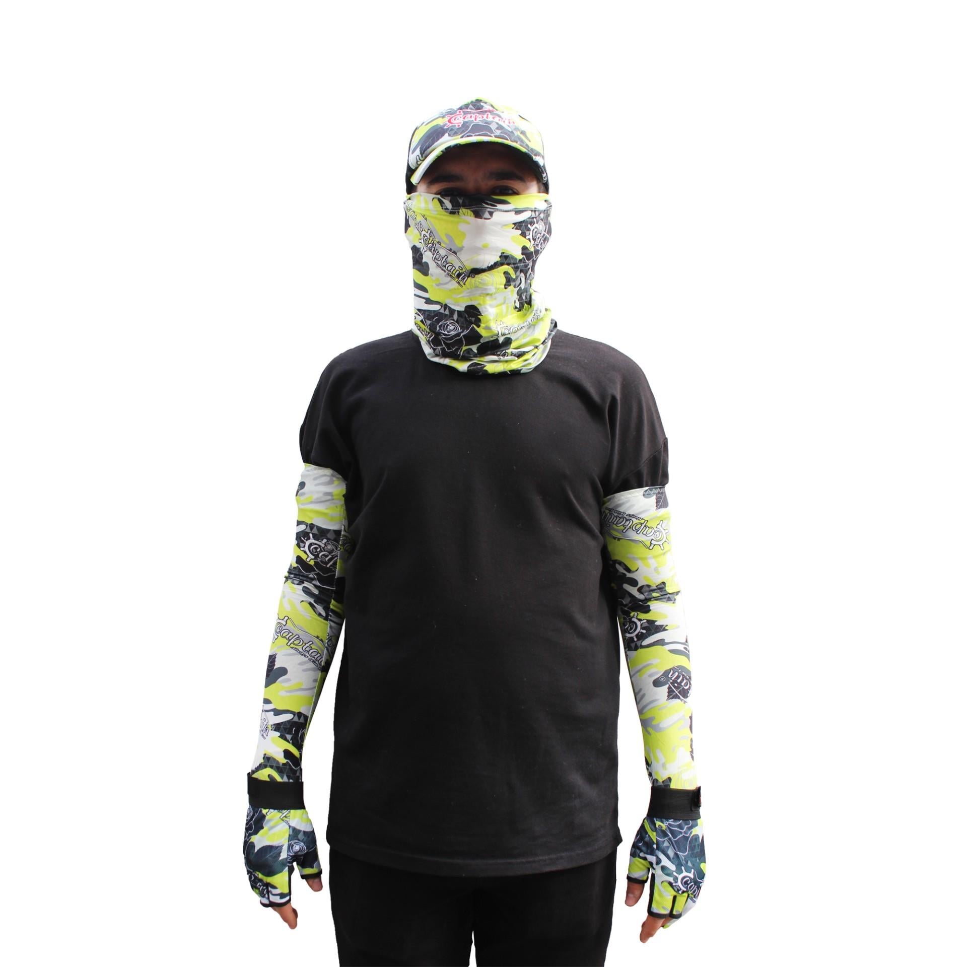 Captain Fisherman Style SET Cap+Eldiven+Kolluk+Buff Yeşil