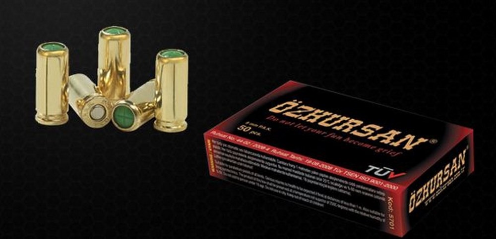 Özkursan 9 mm Sarı Kurusıkı Mermi