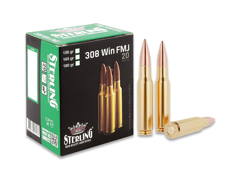 STERLING 7.62×51 mm .308 Win. FMJ Tüfek Fişeği
