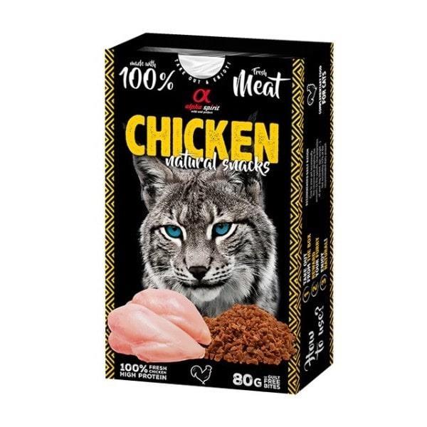 Alpha Spirit Doğal Atşıtırmalık Kedi Ödül Maması Tavuklu 80 gr