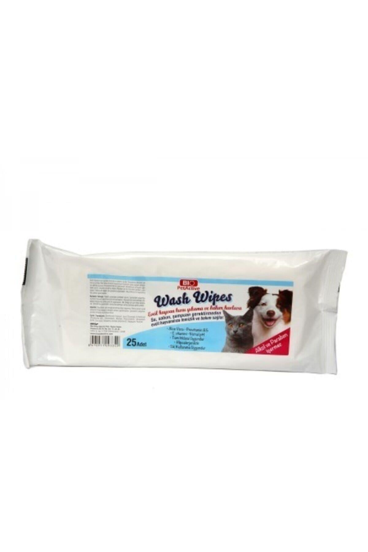 Bio Pet Active Wash Wipes Kuru Yıkama Bakım Havlusu