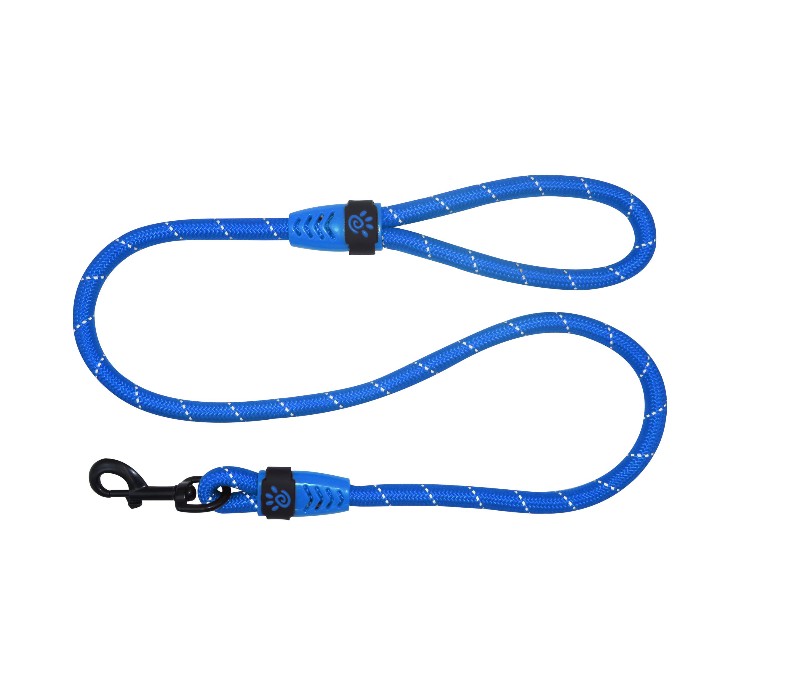 Doco Köpekler İçin Fitil Gezdirme Reflektörlü Tasması 50cm - 1,3cm Mavi