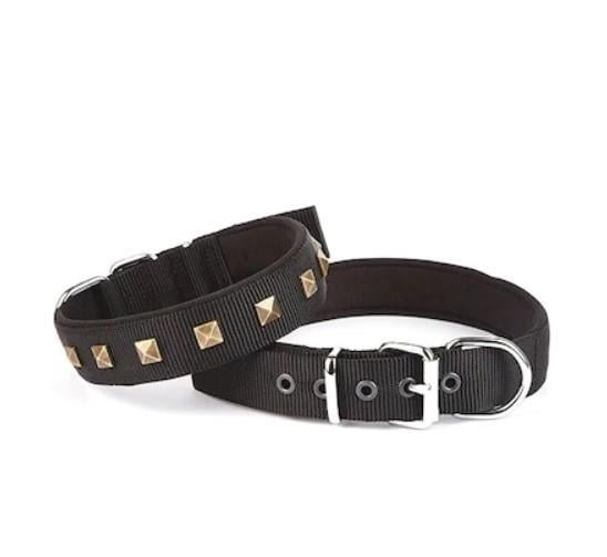 Doggie Comfort Dokuma Metal Desenli Köpek Boyun Tasması 2,5x42-50cm Siyah