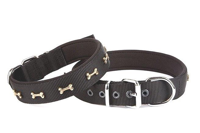 Doggie Konfor Dokuma Kemikli  Boyun Tasması 3X47-55Cm Siyah