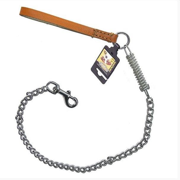 Doglife Köpekler İçin Soft Saplı Deri Görünümlü Yaylı Zincir Gezdirme 3Mm*60Cm