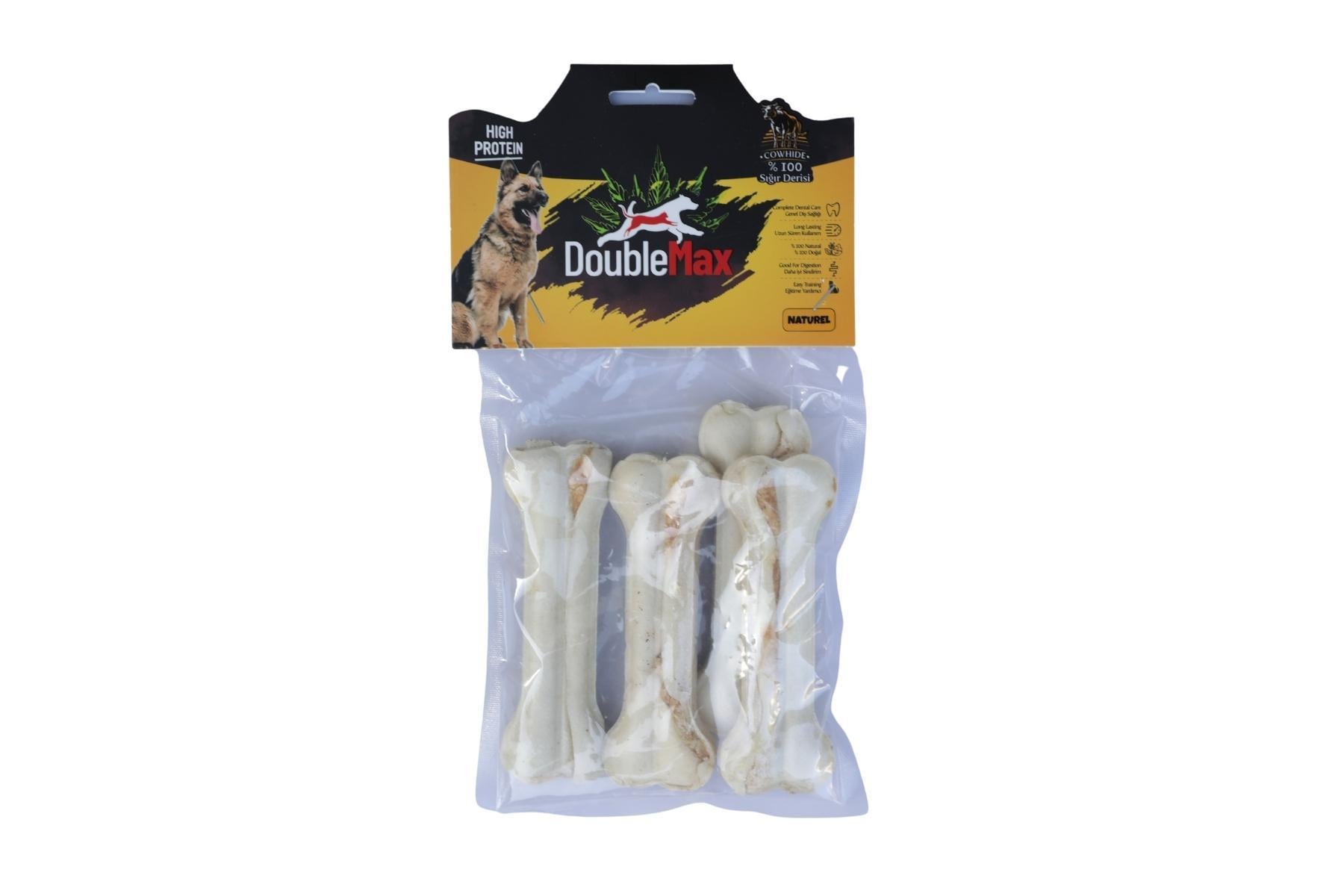 DoubleMax parça Tavuk Etli Sütlü Press Kemik 12 Cm - 4'Lü