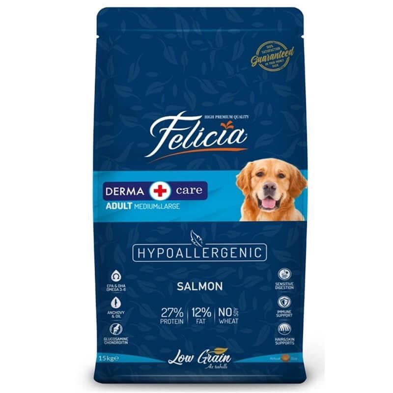 Felicia Düşük Tahıllı Somonlu Yetişkin Köpek Maması 15 kg