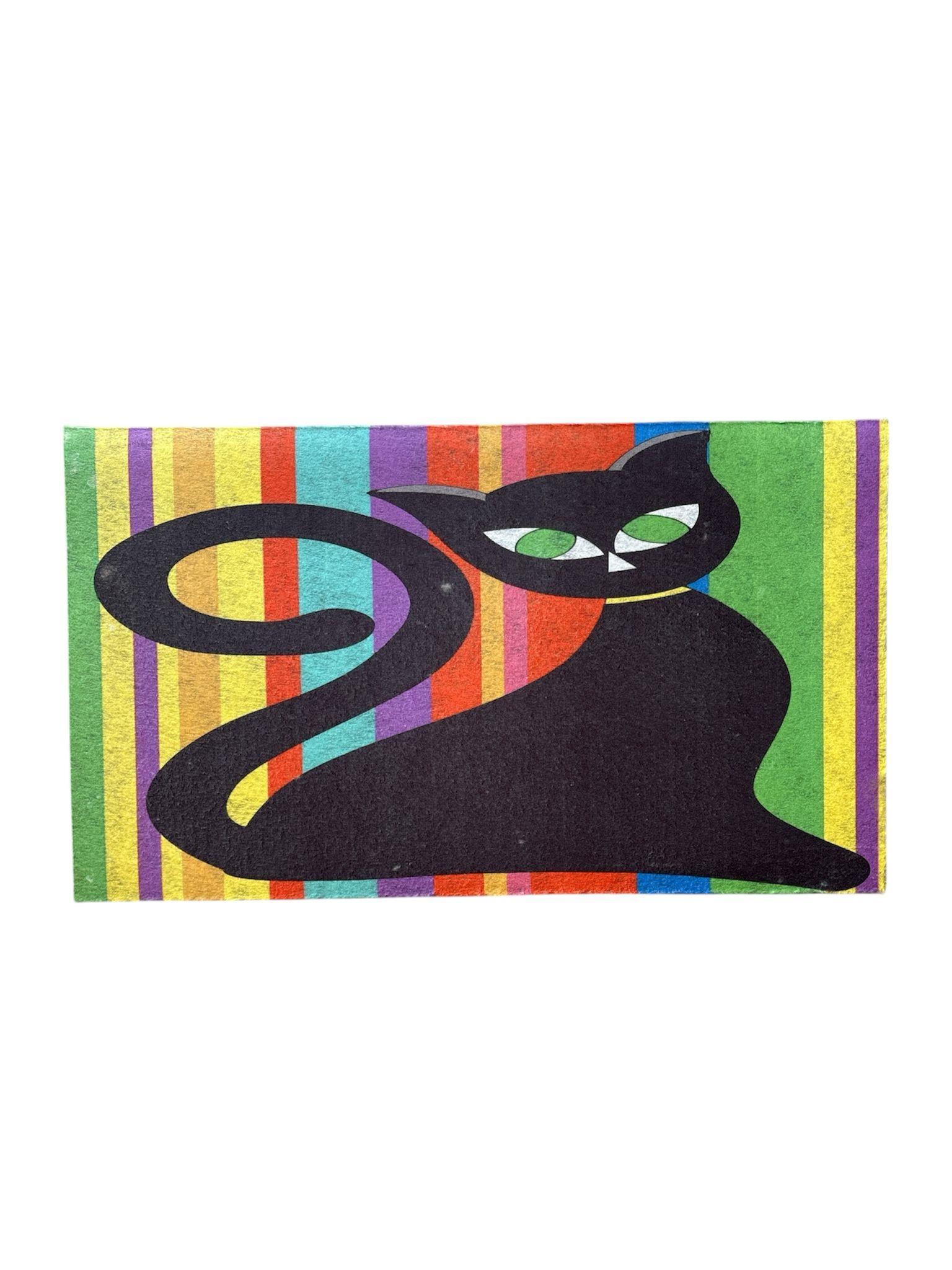 Glipet Amerikan Servis Mama Ve Su Kabı Paspası 60x45- Colourful Cat
