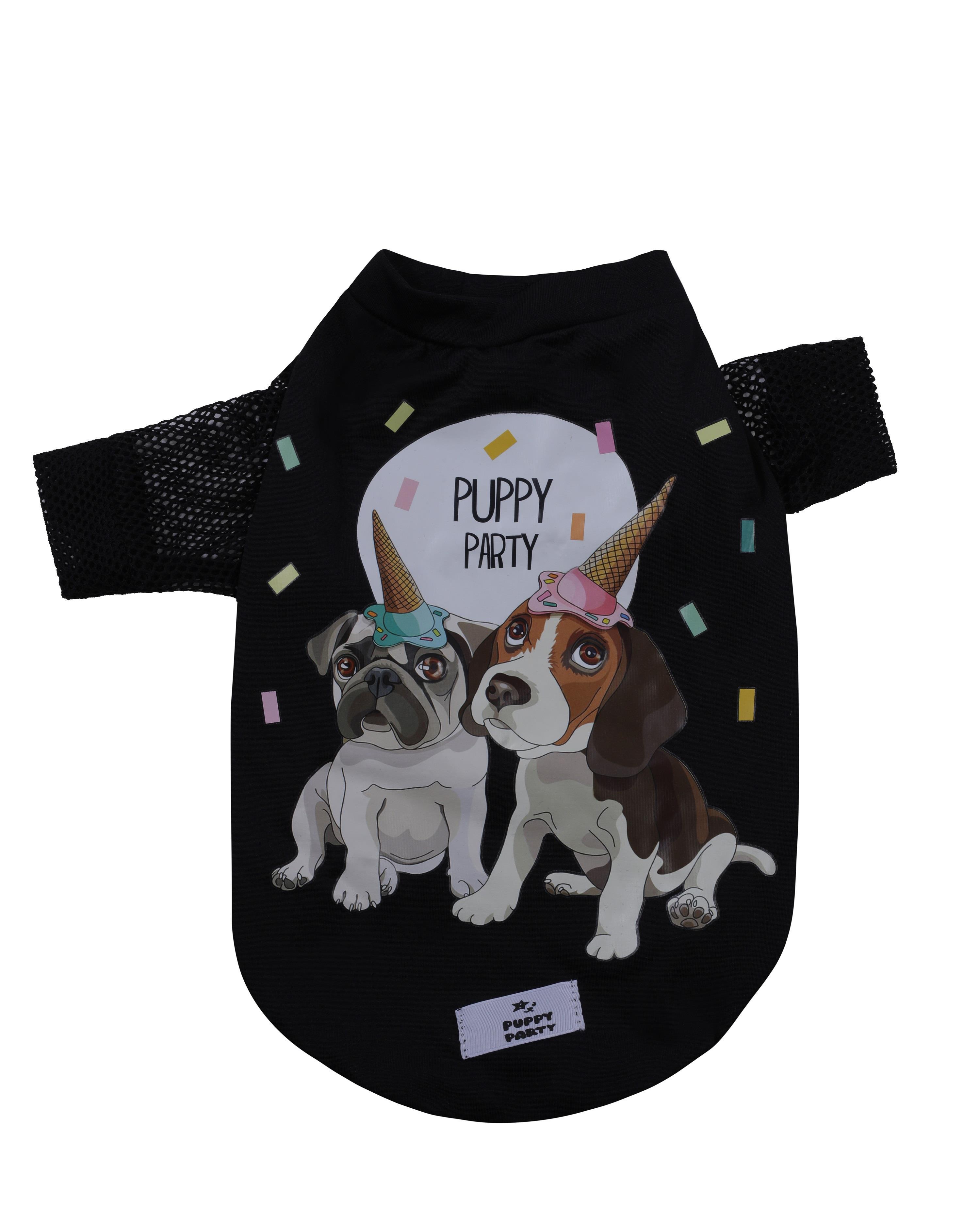Glipet Kedi ve Köpek Elbisesi- Puppy Party Siyah