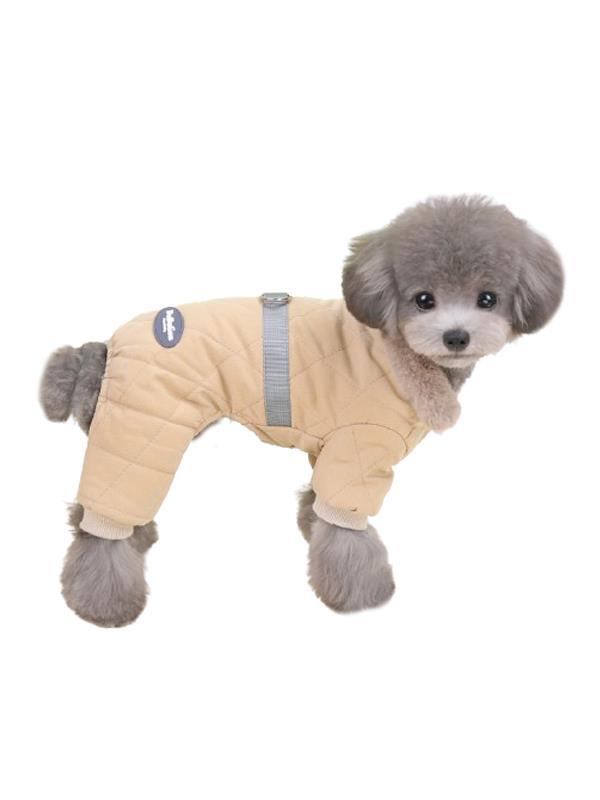 Glipet Kürk Yakalı Köpek Montu Bej XXL