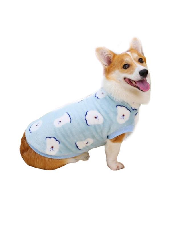 Glipet Puppy Desenli Köpek Kazağı Mavi 2XL