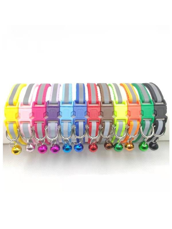 Glipet Reflektörlü Zilli Kedi Boyun Tasması 19x1 Cm Pembe