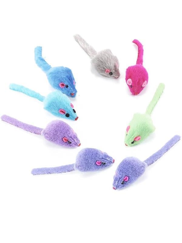 Glipet Tek Renk Peluş Fare Kedi Oyuncağı 13.5 Cm 3 lü