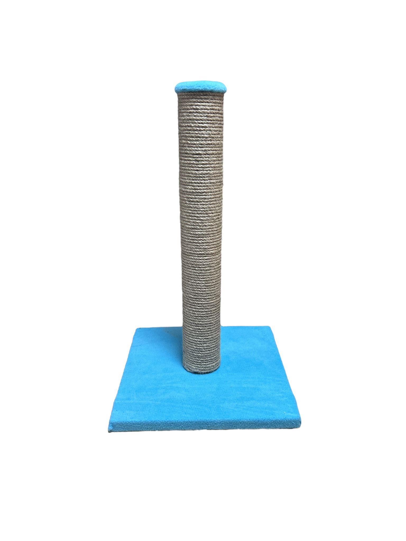 Glipet Tırmalama Tahtası Kare Taban - Jut Halat - Turkuaz 45 Cm
