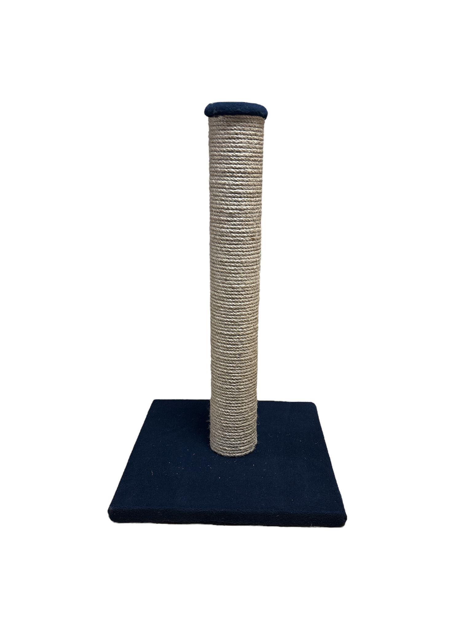 Glipet Tırmalama Tahtası Kare Taban - Jut Halat - Lacivert 45 Cm