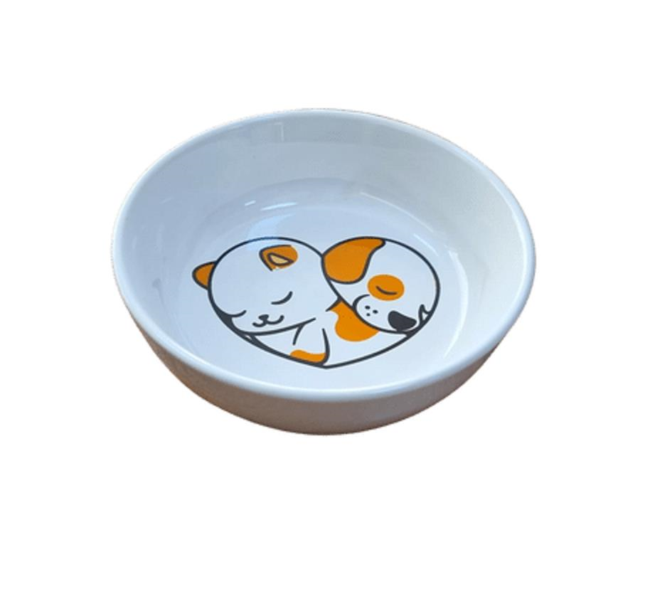Glipet Yıkanabilir Seramik Mama Ve Su Kabı 14 Cm 250 Ml Pupyorange NO : 4