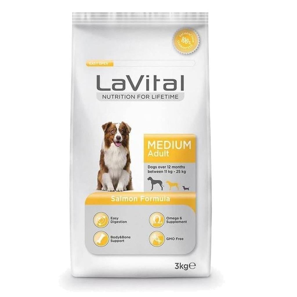 La Vital Somonlu Orta Irk Yetişkin Köpek Maması 3 Kg