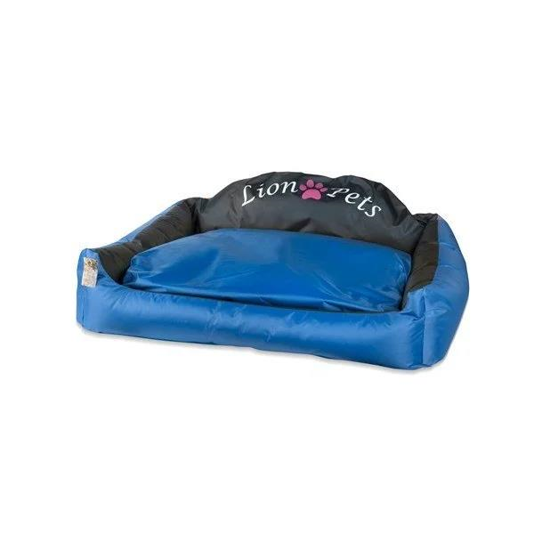 Lion Kedi Köpek Yatağı Mavi Gri M