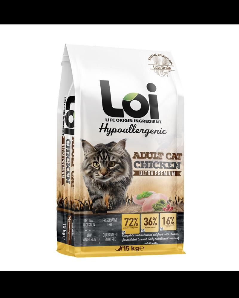 Loi Hipoalerjenik Yetişkin Kedi Maması Tavuklu 15 Kg