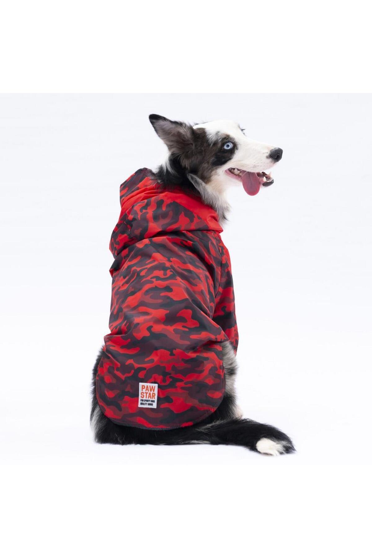 Pawstar Kırmızı Dijon Büyük Irk Köpek Tulum Yağmurluğu Köpek Yağmurluk Köpek Kıyafeti Köpek Elbisesi 3XL