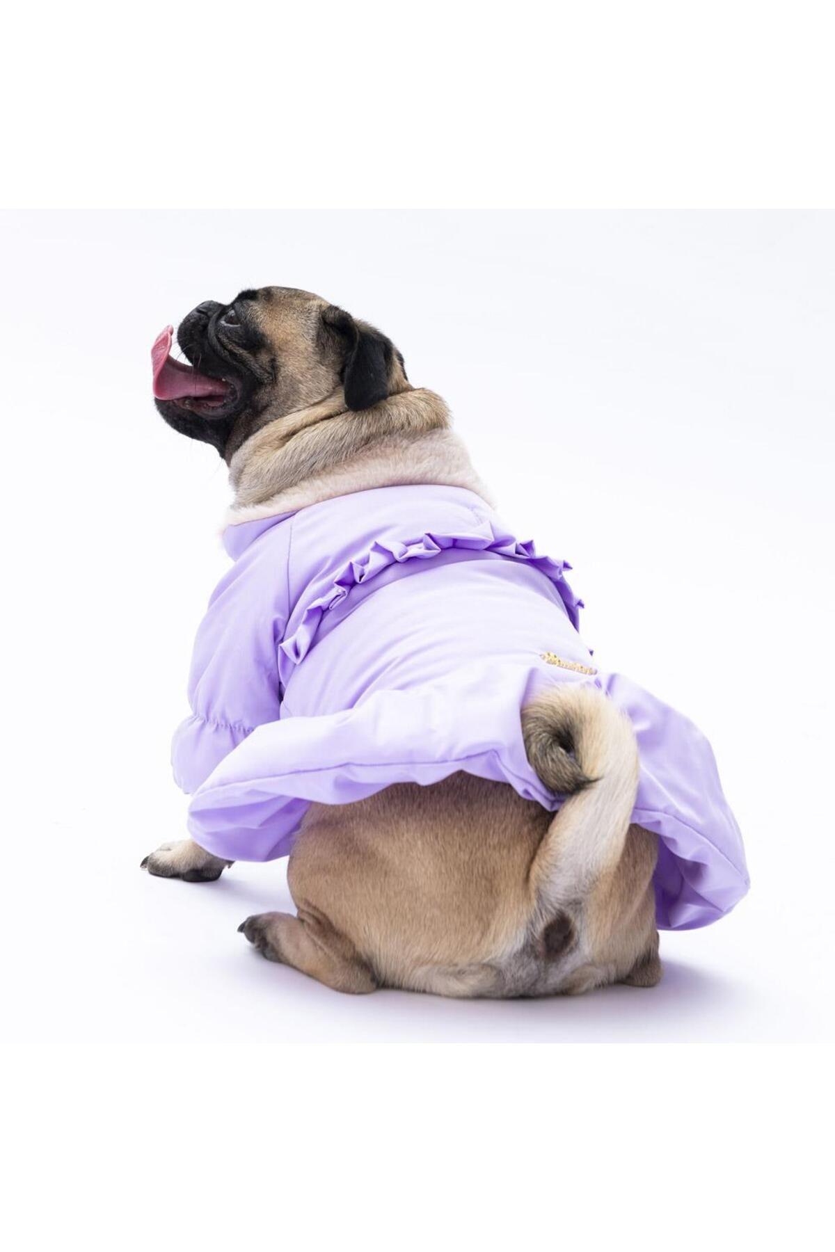 Pawstar Lila Elizabeth Köpek Mont Köpek Yağmurluk Köpek Kıyafeti Köpek Elbisesi L