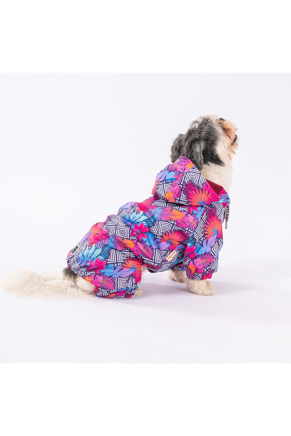 Pawstar Palmatum Polarlı Köpek Tulum Yağmurluğu Köpek Yağmurluk Köpek Kıyafeti Köpek Elbisesi XL