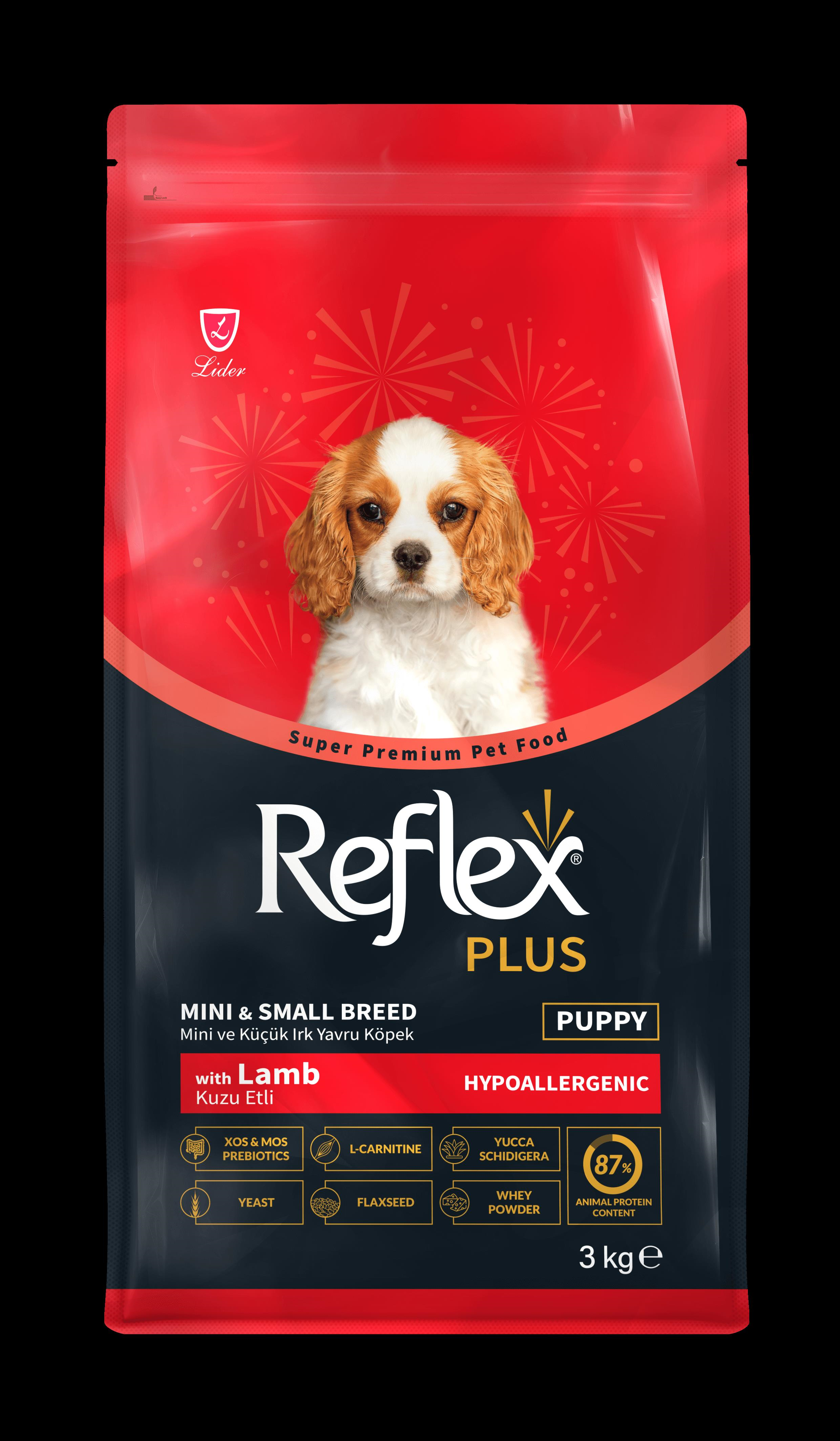 Reflex Plus Kuzu Etli Mini Ve Küçük Irk Yavru Köpek Maması 3 Kg