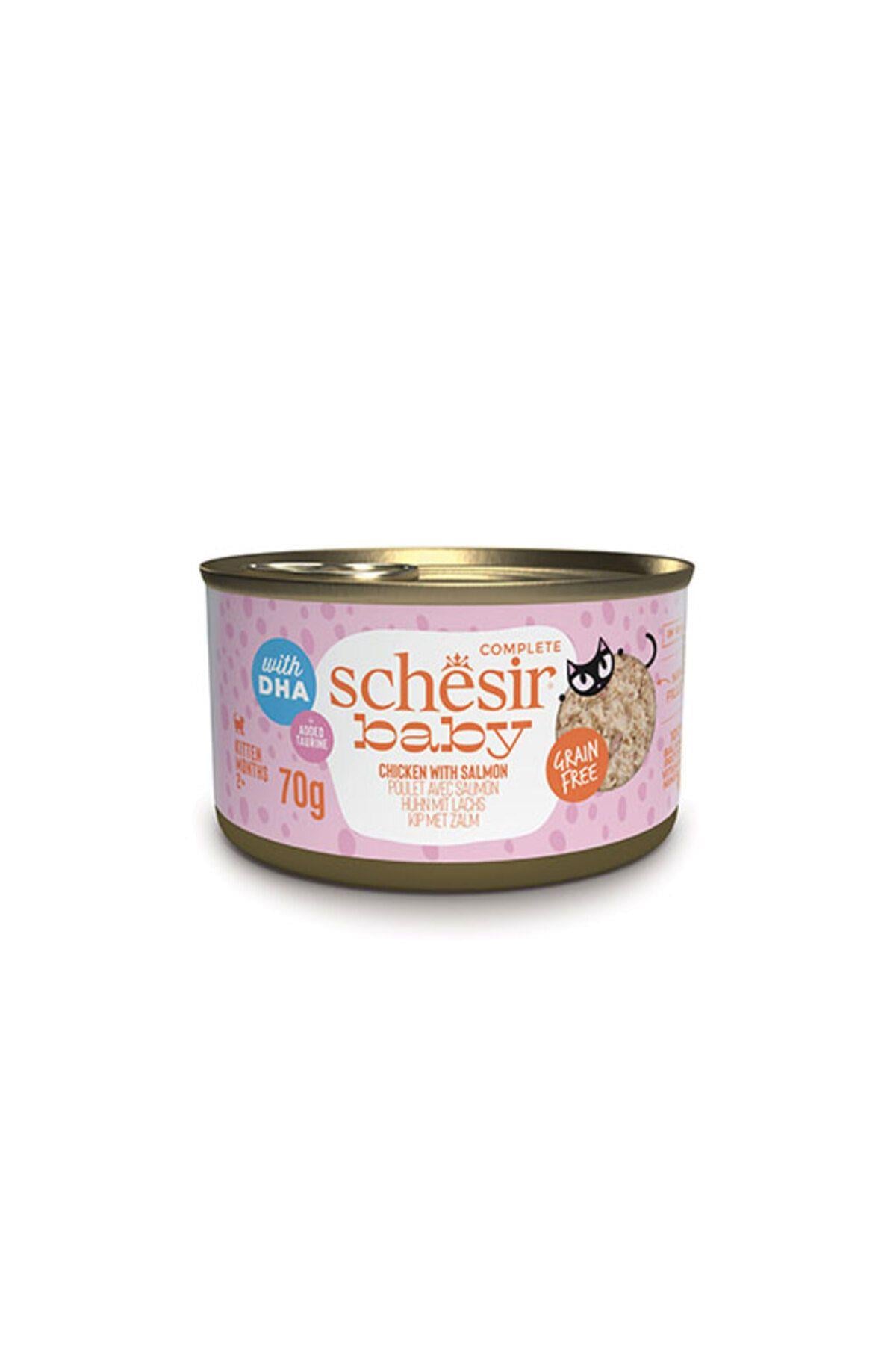 Schesir Babycat Tavuklu Ve Somon Balıklı Tahılsız Yavru Kedi Konservesi 70 gr