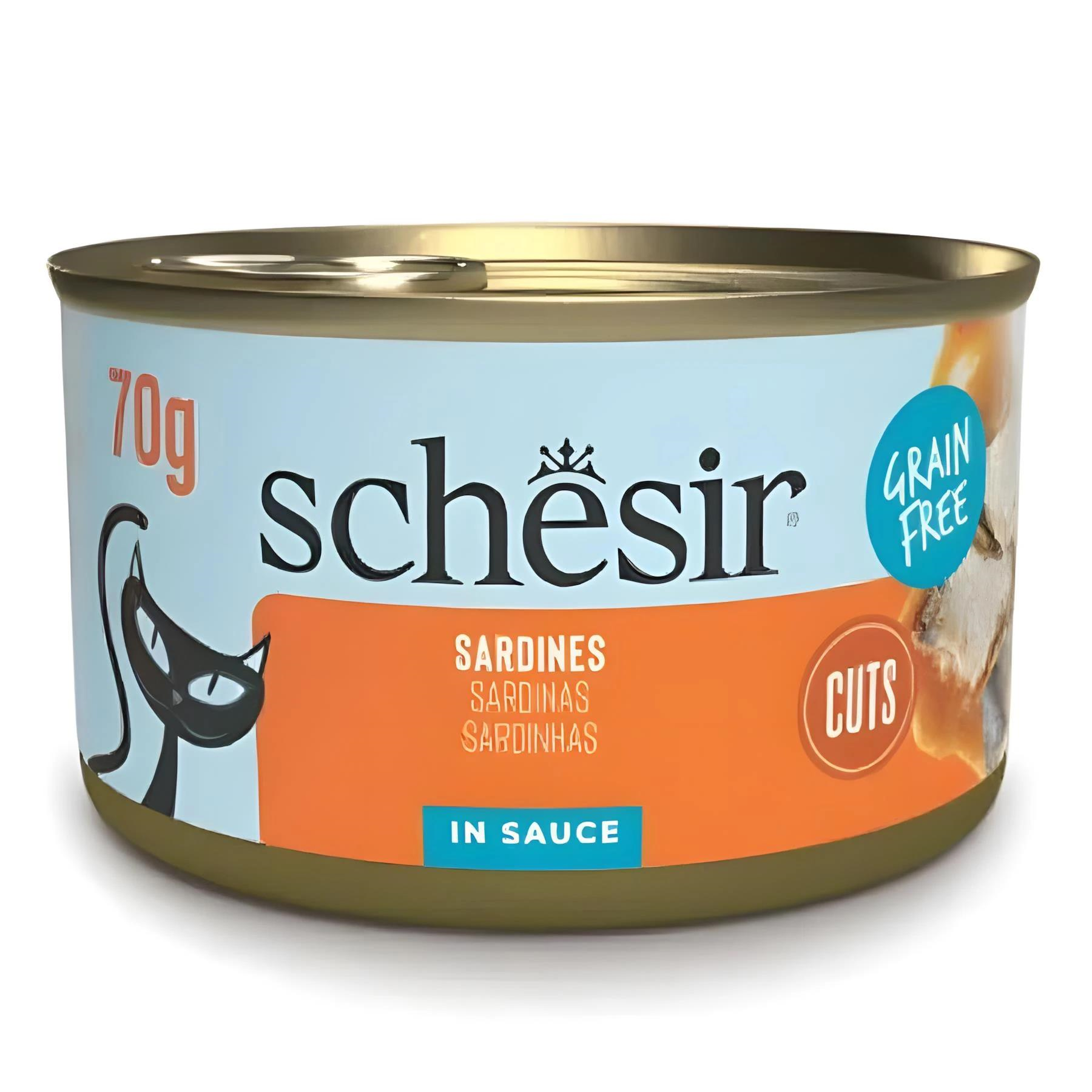 Schesir Sos İçinde Sardalyalı Kedi Konserve Maması 70gr